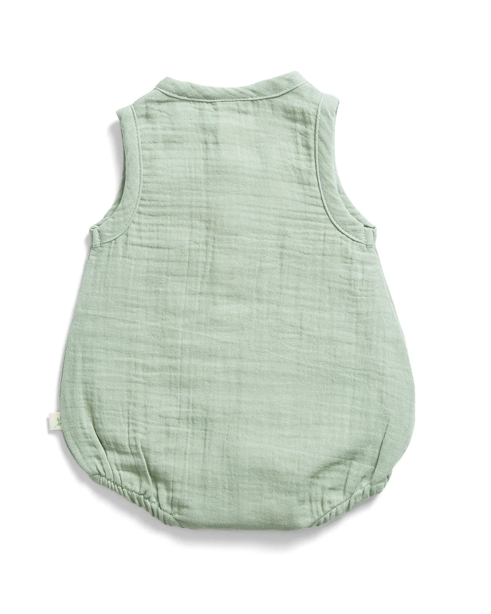 Tiny Twig Olive Solid Bubble Romper-Organic Cotton-For Infants - Image 2