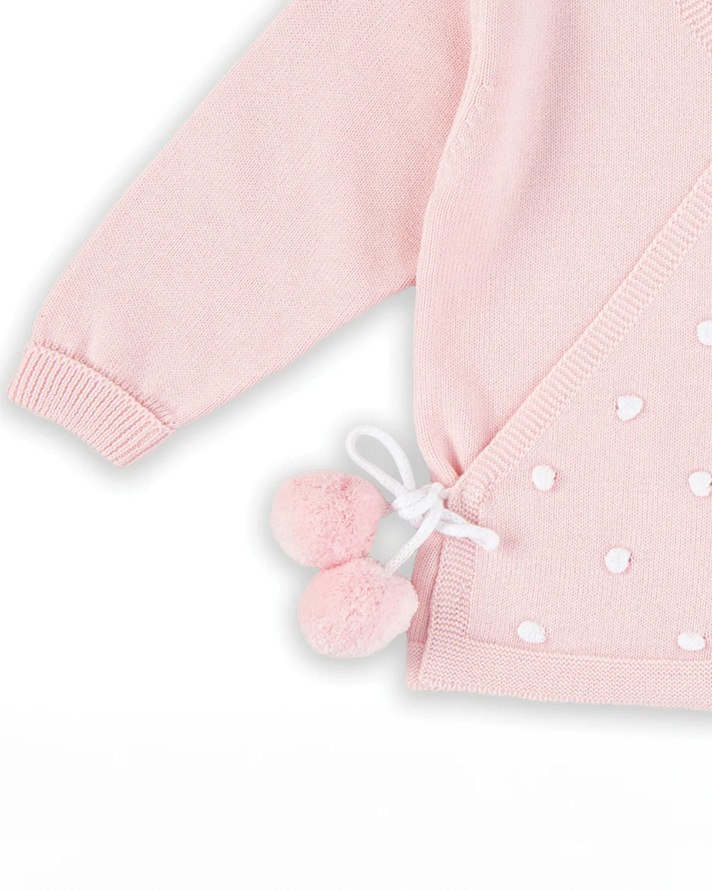 Tiny Twig Soft Pink Kimono Jhabla Set-Organic Cotton-For Infants - Image 2