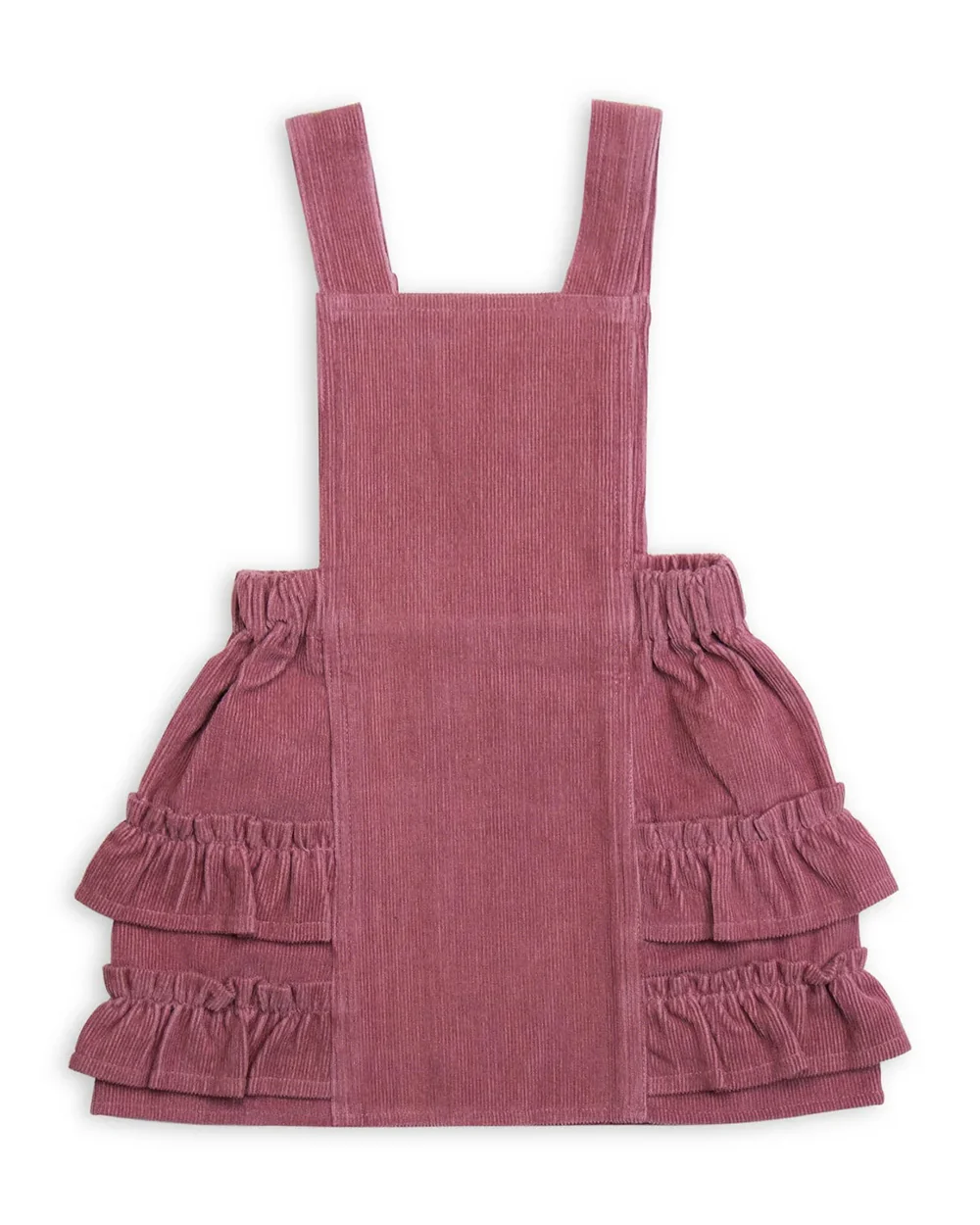 Tiny Twig Wine Frock Dress-Rose-Corduroy-For Infants - Image 2