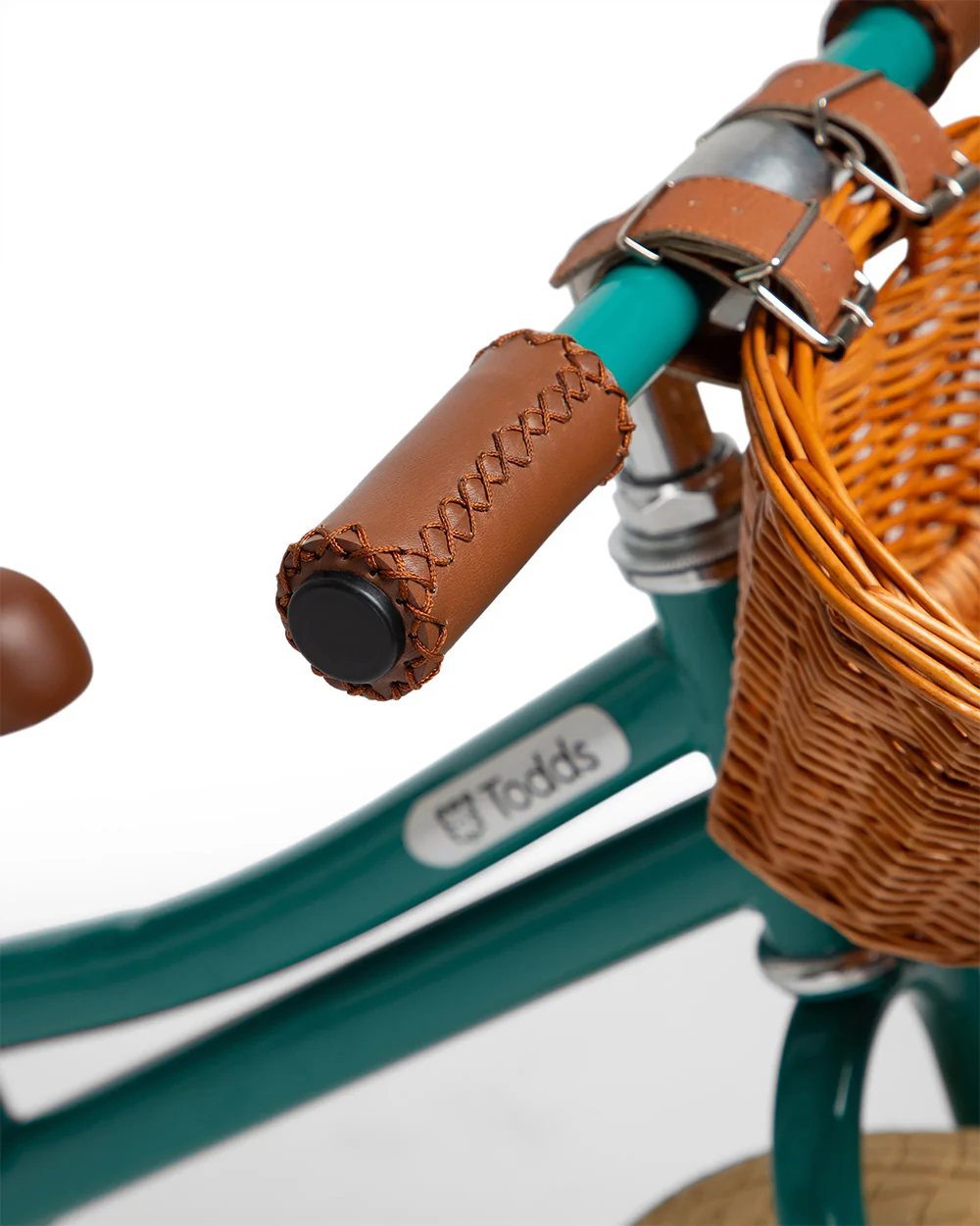 Todds Balance Bike-ISO 8124 Certified-12 Inches-Adjustable Handlebar & Seat Height-Hand Stitched Custom Grip-Non Toxic Lead Free Paint-18M+-Teal - Image 10