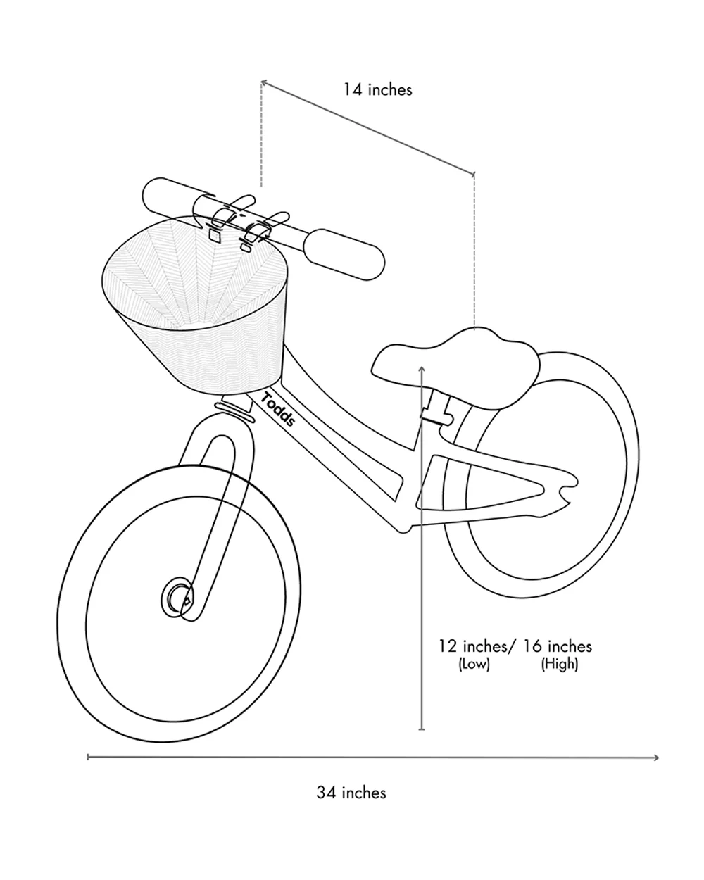 Todds Balance Bike-ISO 8124 Certified-12 Inches-Adjustable Handlebar & Seat Height-Hand Stitched Custom Grip-Non Toxic Lead Free Paint-18M+-Teal - Image 11