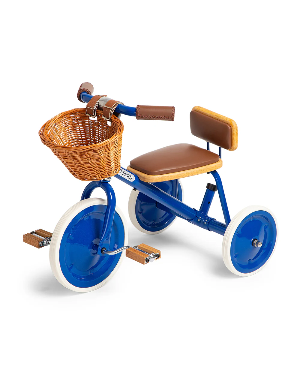 Todds Trike-ISO 8124 Certified-Detachable & Height Adjustable Parent Handlebar-With Birchwood Pedals & Vegan Leather Padded Seat-For 18M+-Boat Blue - Image 5