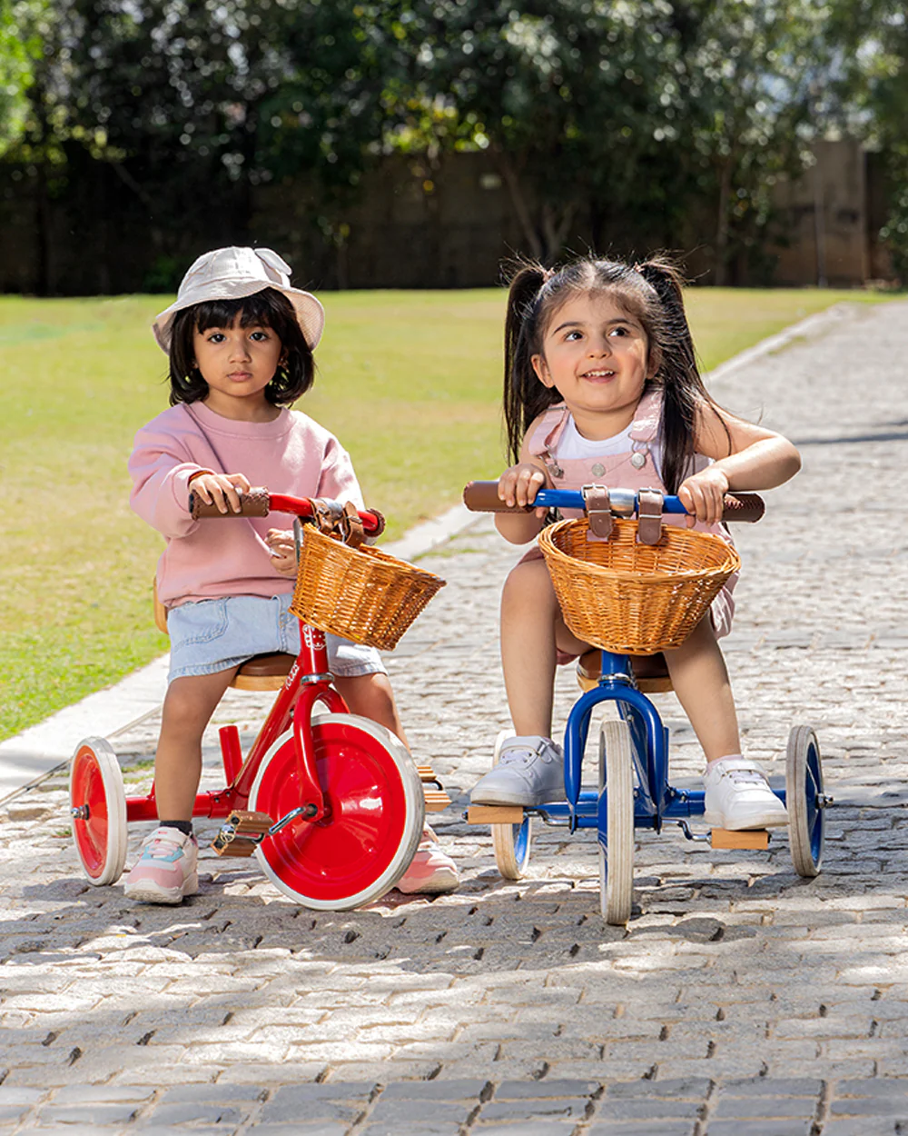 Todds Trike-ISO 8124 Certified-Detachable & Height Adjustable Parent Handlebar-With Birchwood Pedals & Vegan Leather Padded Seat-For 18M+-Whimsy White - Image 20
