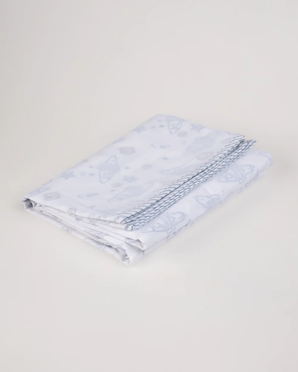 Torii Dohar for Baby-100% Cotton Muslin-Ultra Soft & Lightweight-Blanket-Light Blue-Rocket Star-0 to 24M - Image 2