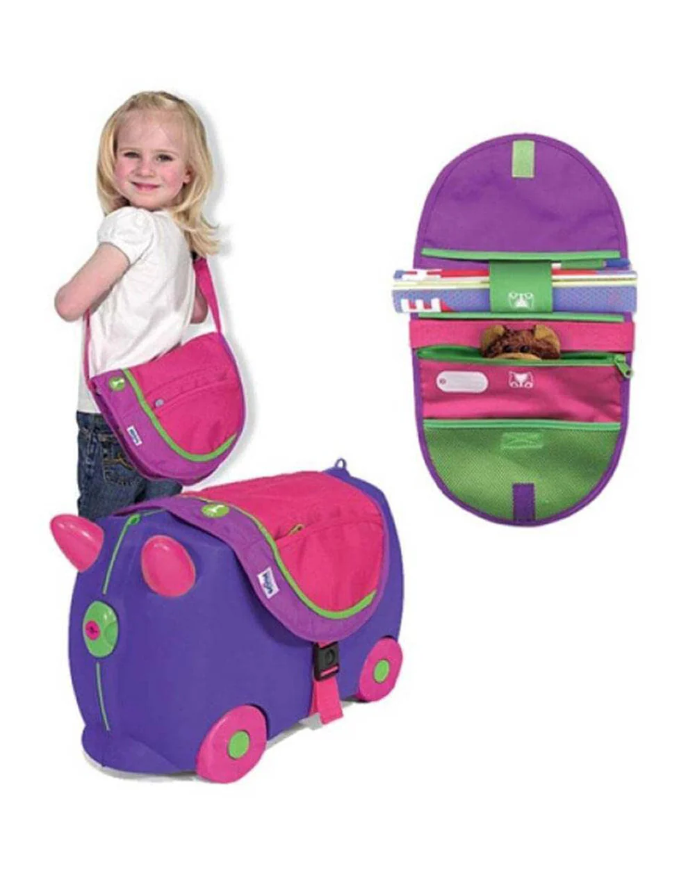 Trunki Pink Sling Bag-Synthetic-Solid-For Infants - Image 5