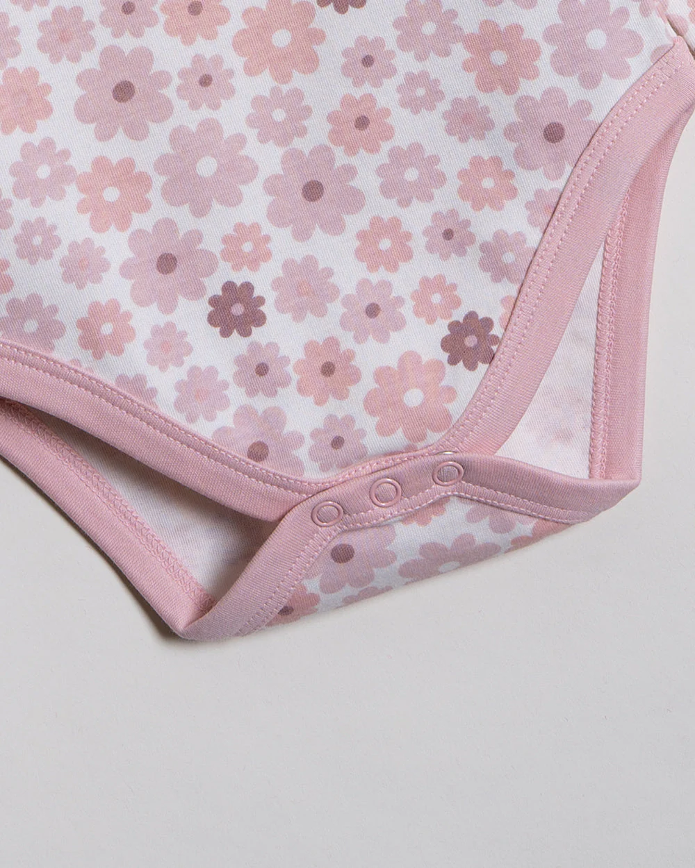 Twingle 100% Organic Cotton Bodysuits-Envelope Neck for Easy Dressing-Nickel Free Snaps-Long Sleeves-Solid-Pastel Pink & White-Pack of 2-For Infants - Image 6