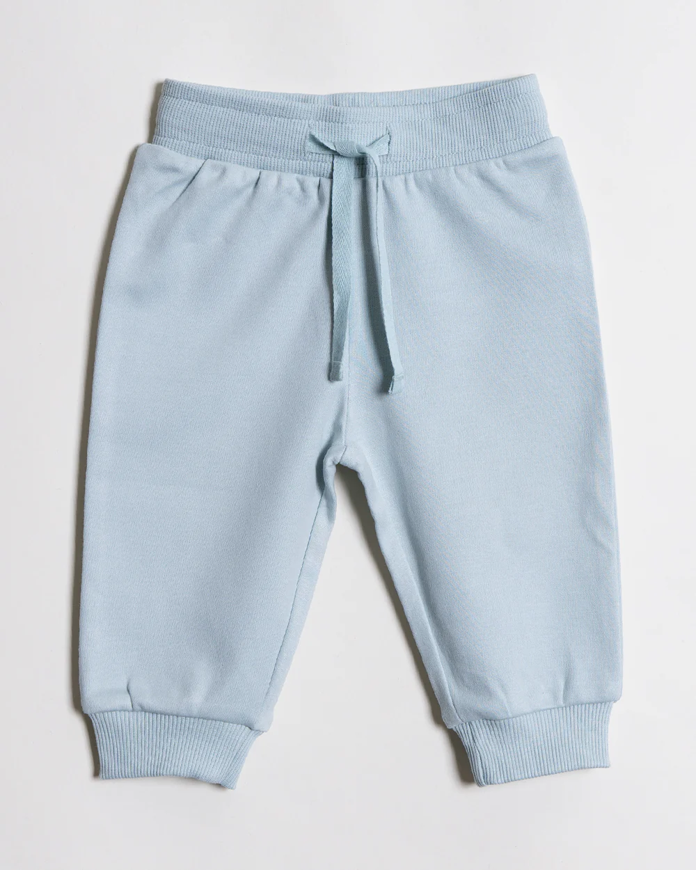Twingle 100% Organic Cotton Jogger Set-Hypoallergenic Fabric-No Itchy Tags-Soft Elasticated Waistband-Long Sleeves-Solid-Light Blue-For Infants - Image 4