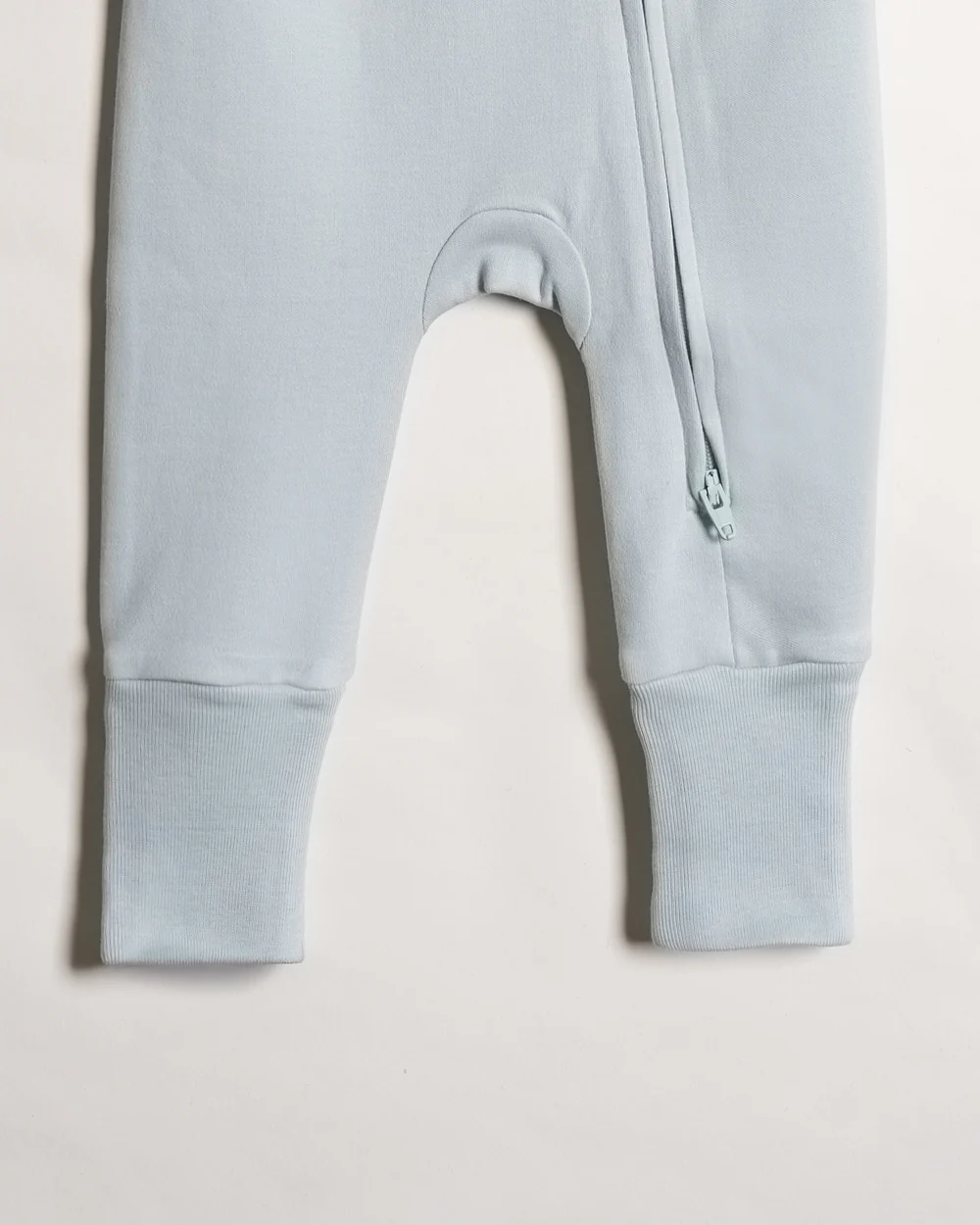 Twingle 100% Organic Cotton Sleepsuit-Zip Guard to Protect Baby's Chin & Neck-Two Way Zipper for Easy Diaper Change-Inbuilt Booties & Mittens-Solid-Light Blue-For Infants - Image 5