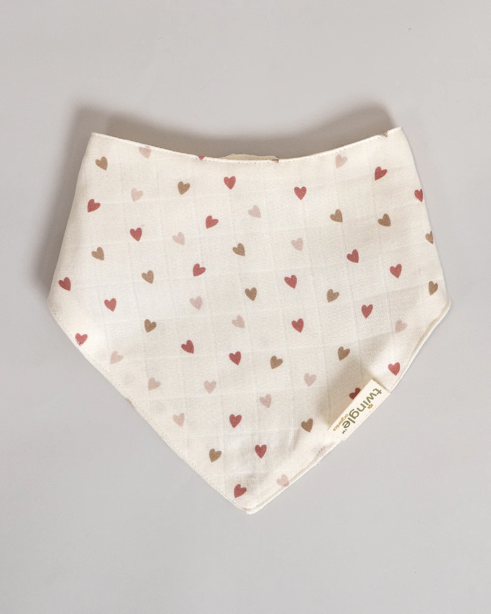 Twingle 100% Organic Muslin Bandana Bib-Dual Layer for Maximum Absorbency-Trusted YKK Snaps-Deer & Hearts Print-Pack of 2-For Infants - Image 6