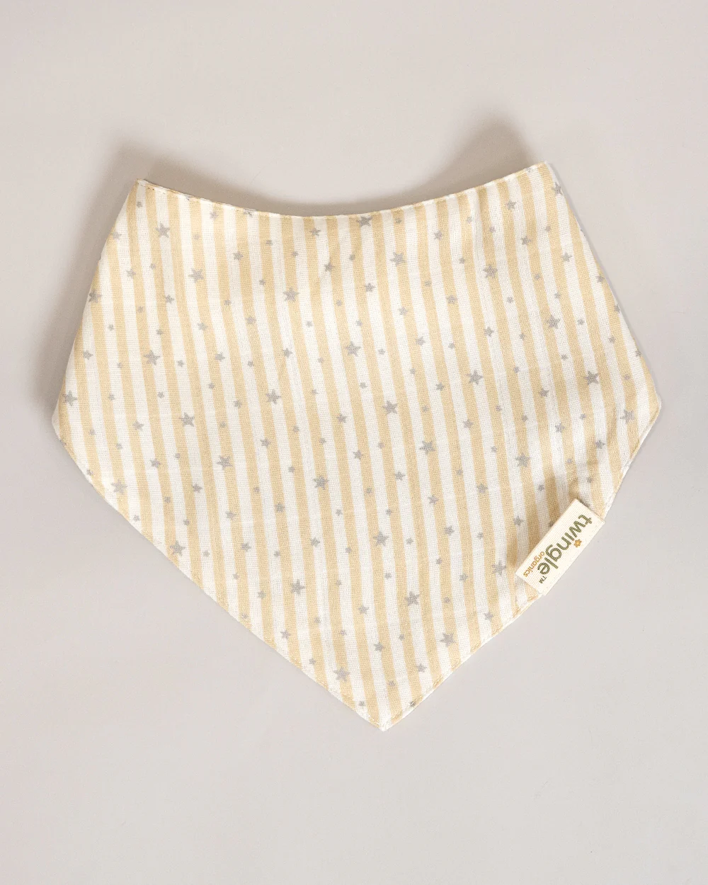 Twingle 100% Organic Muslin Bandana Bib-Dual Layer for Maximum Absorbency-Trusted YKK Snaps-Owls & Stars Print-Pack of 2-For Infants - Image 6