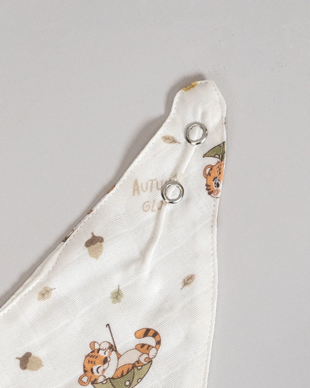 Twingle 100% Organic Muslin Bandana Bib-Dual Layer for Maximum Absorbency-Trusted YKK Snaps-Roar & Autumn Print-Pack of 2-For Infants - Image 7