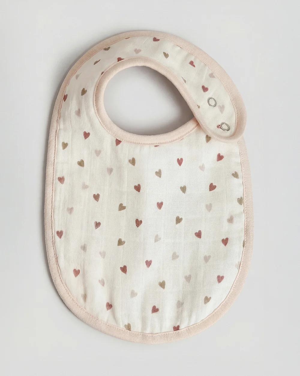 Twingle 100% Organic Muslin Bib-Soft Terry on the Back for maximum Absorbency-Trusted YKK Snaps-Deer & Hearts Print-Pack of 2-For Infants - Image 6
