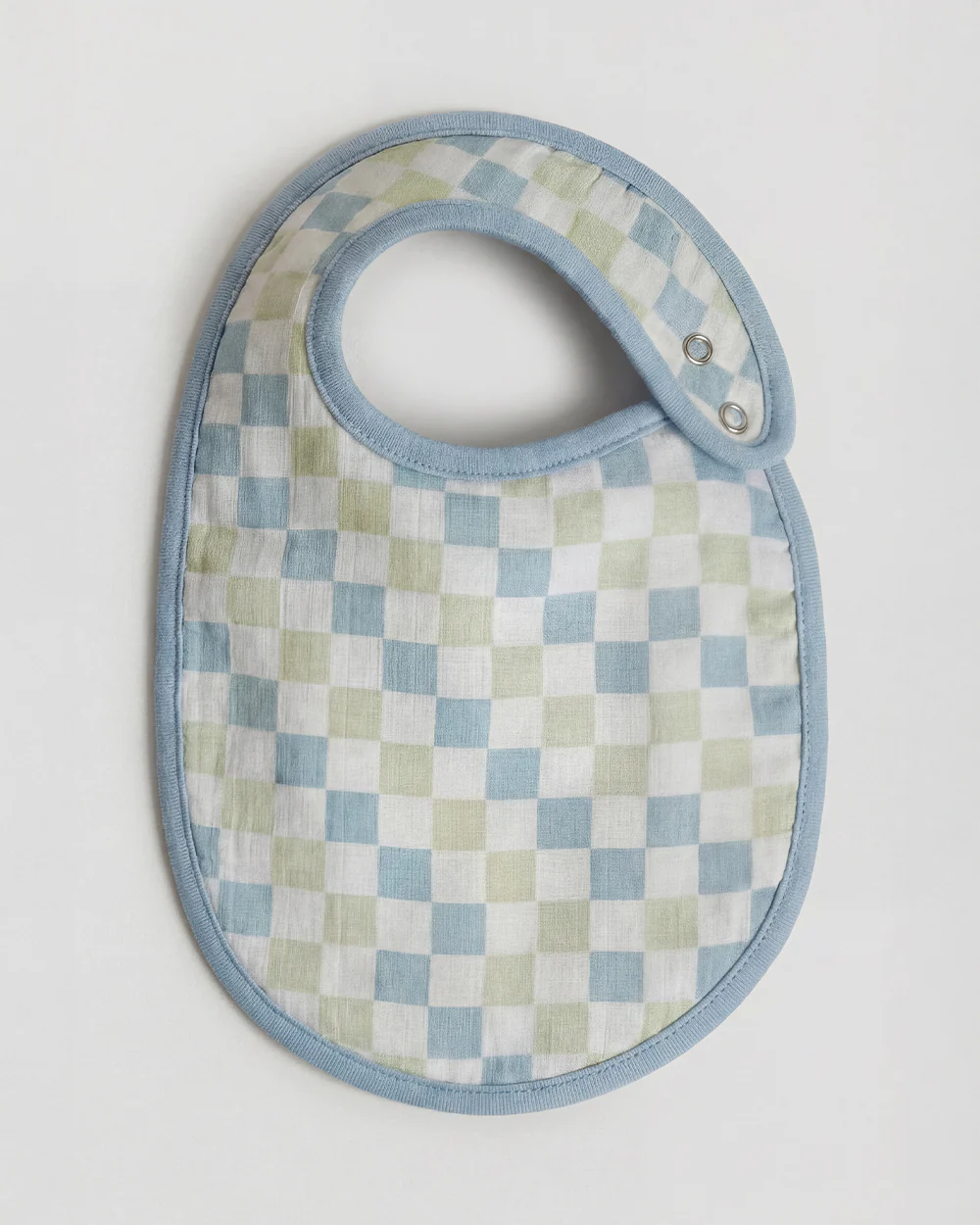 Twingle 100% Organic Muslin Bib-Soft Terry on the Back for maximum Absorbency-Trusted YKK Snaps-Drivers & Checks Print-Pack of 2-For Infants - Image 6