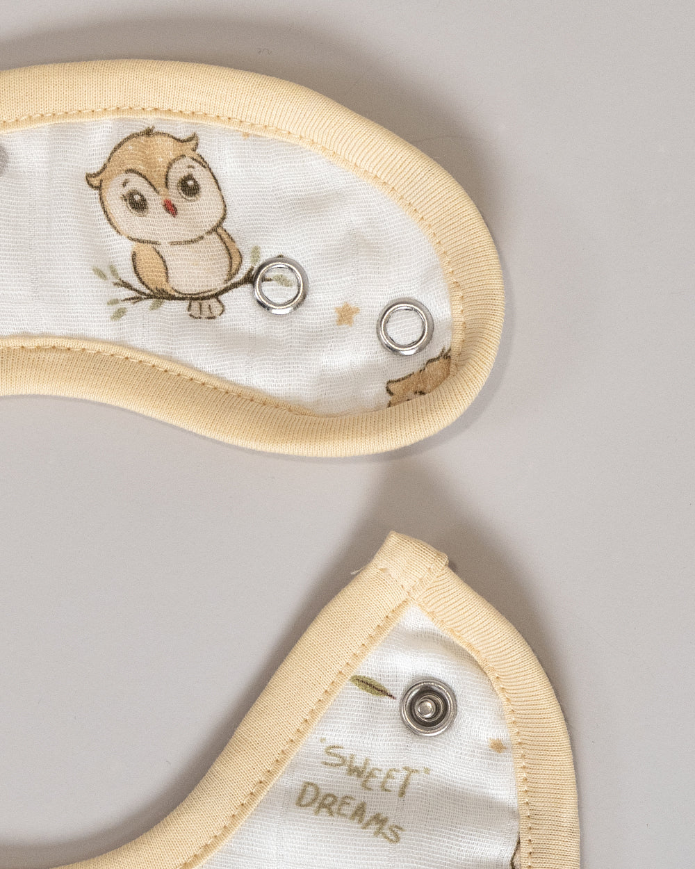 Twingle 100% Organic Muslin Bib-Soft Terry on the Back for maximum Absorbency-Trusted YKK Snaps-Owls & Stars Print-Pack of 2-For Infants - Image 7