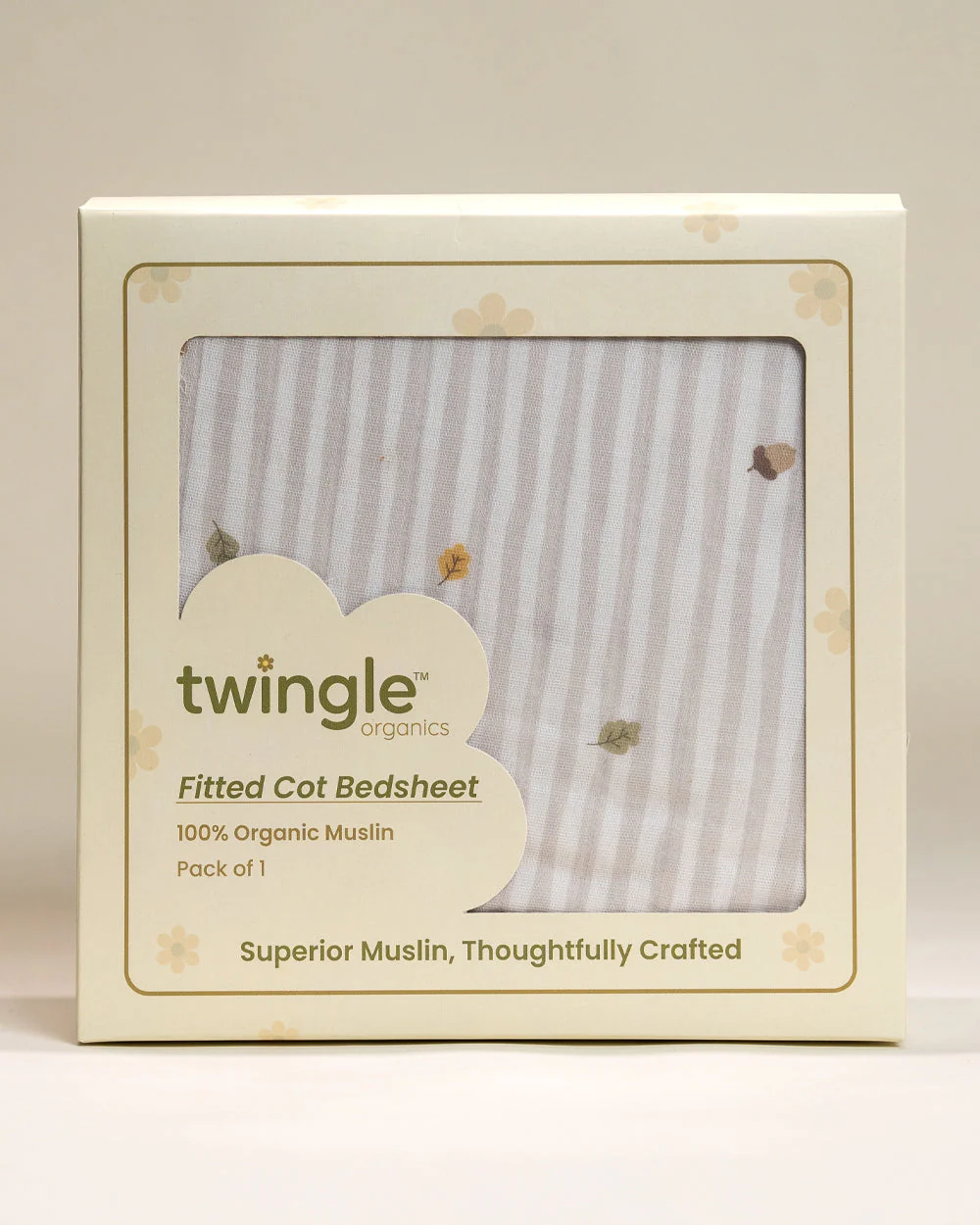 Twingle 100% Organic Muslin Cozy Roars Baby Bedding Set-Pack of 5-Reversible Blanket, All-round Elastic Bedsheet, Pillow & Bolsters-Eco Certified Genesta baby safe Inks-White & Blue-For Infants - Image 17