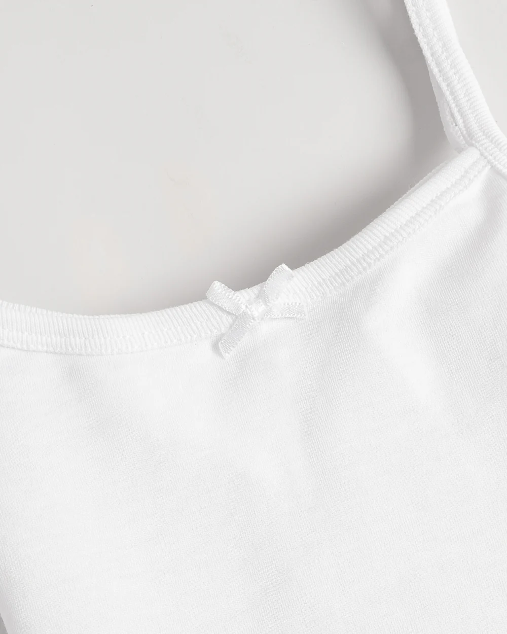 Twingle 100% Organic Cotton Shoulder Strap Camisole-Girl Vest-No Itchy Neck Tags-Solid-White-Pack of 3-For Infants - Image 8