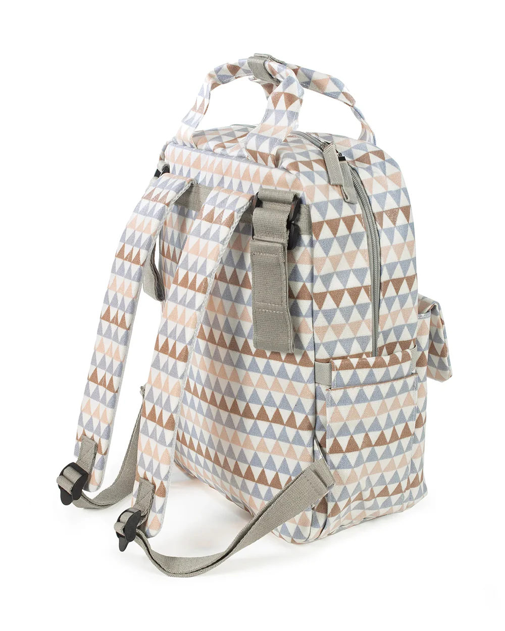 Walking Mum Diaper Changing Bag-Backpack-With Stroller Straps & Insulated Bottle Pockets-Oliver Multicolor - Image 5