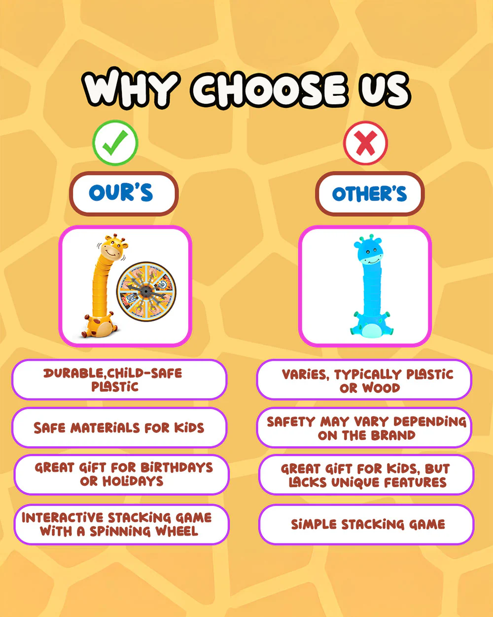 Wembley Giraffe Stacker-Shape Sorter & Stacker-Develops Hand Eye Coordination-Learning & Educational Toys-24M+ - Image 10