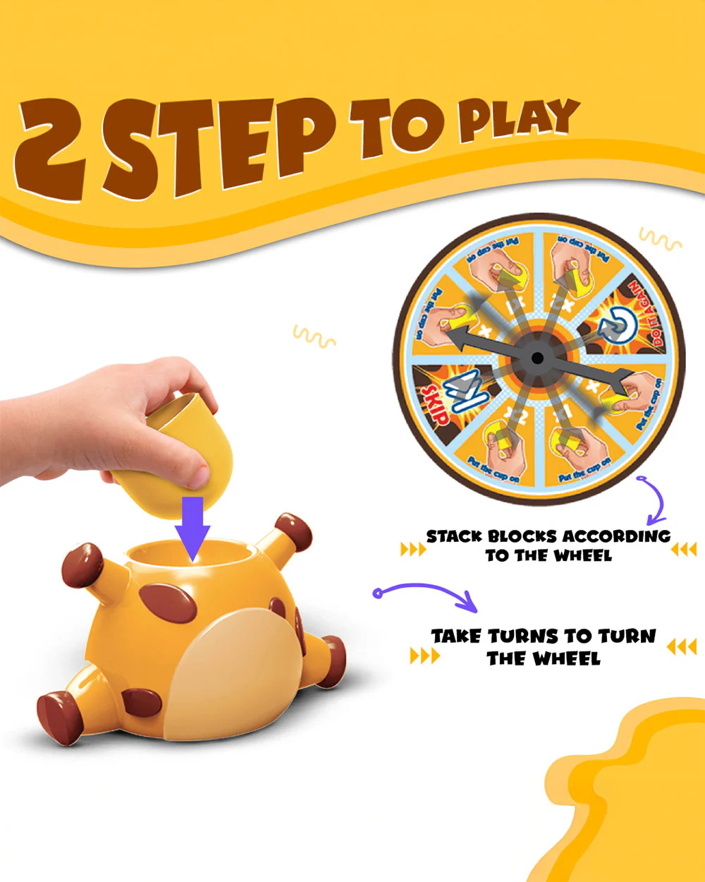 Wembley Giraffe Stacker-Shape Sorter & Stacker-Develops Hand Eye Coordination-Learning & Educational Toys-24M+ - Image 6