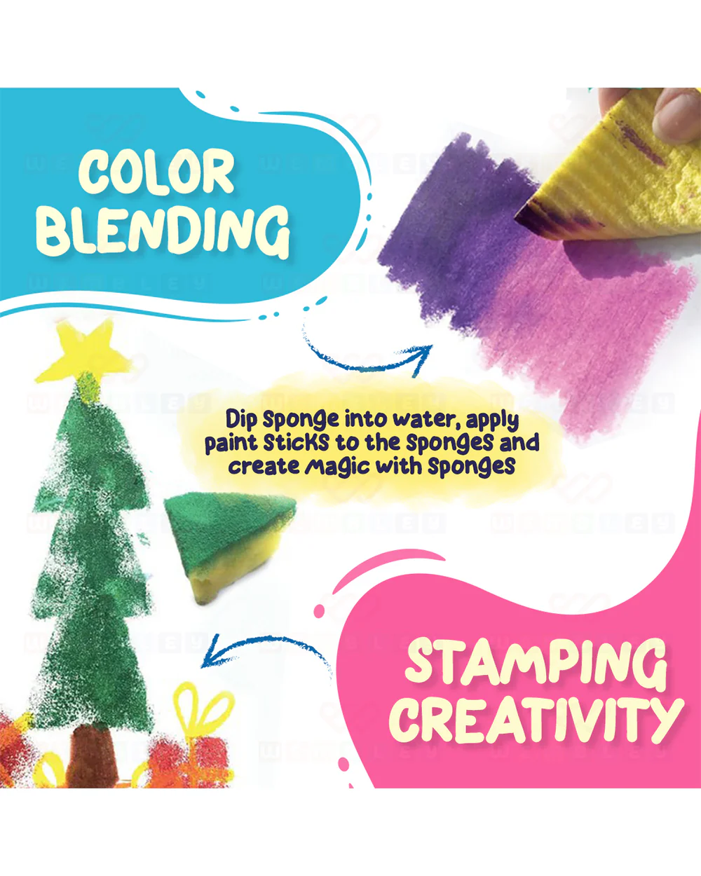 Wembley Metallic Paint Stick-Includes 12 Color Sticks-Washable & Quick Dry Paint-3Y+ - Image 4