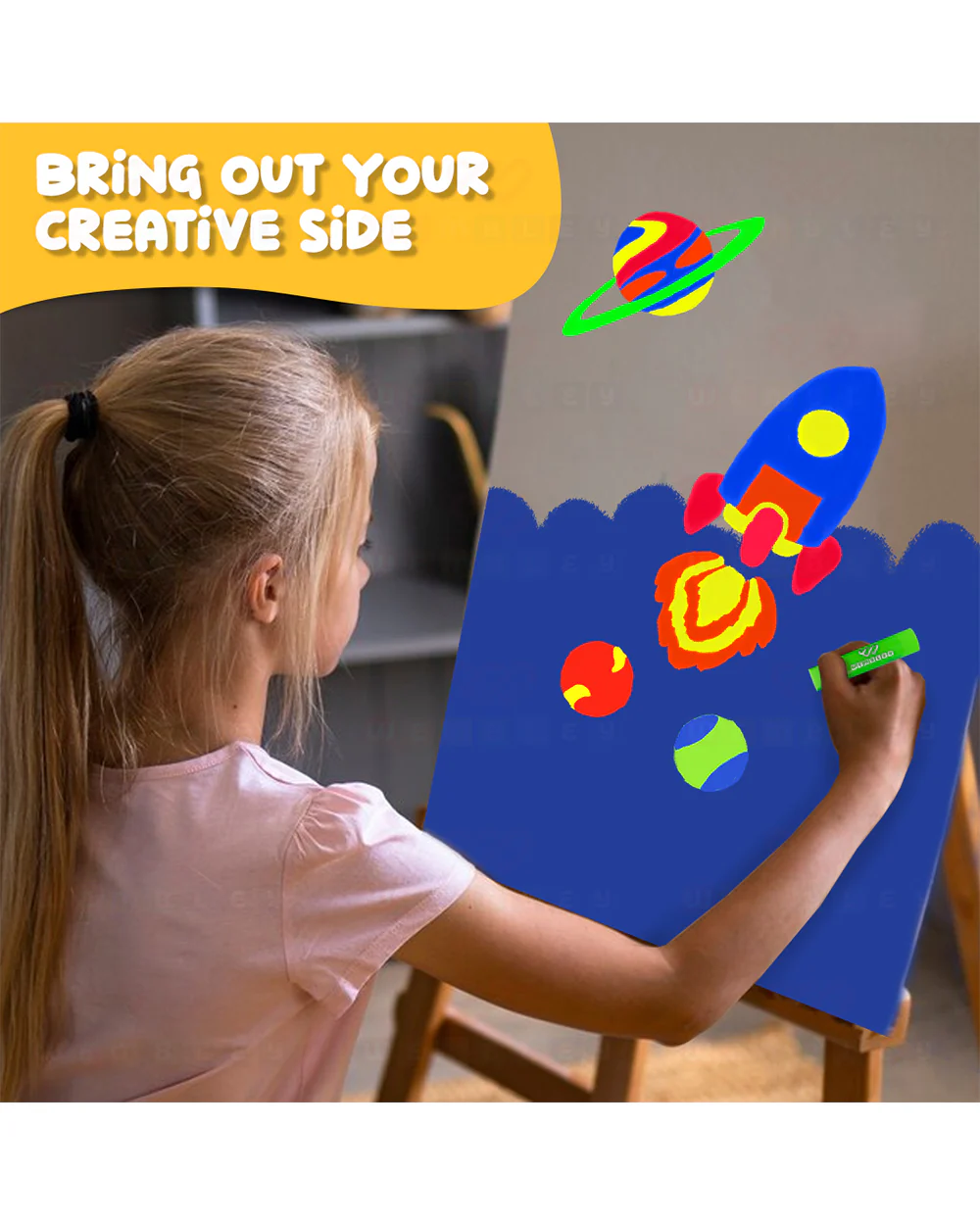 Wembley Neon Paint Stick-Includes 6 Color Sticks-Washable & Quick Dry Paint-3Y+ - Image 9