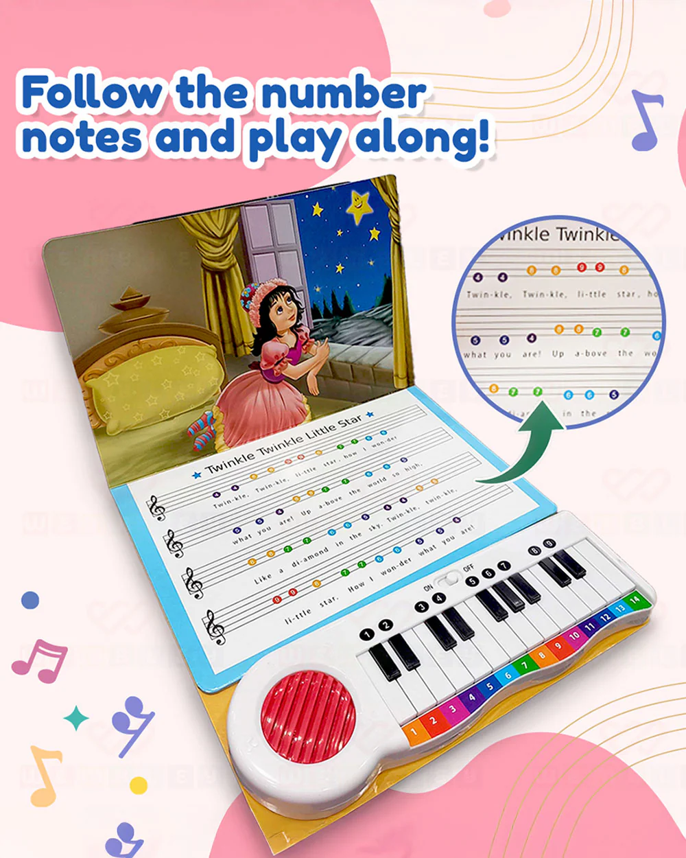 Wembley Nursery Rhyme Book With Piano-5 Classic Nursery Rhymes-Learning & Educational Toys-12M+ - Image 3