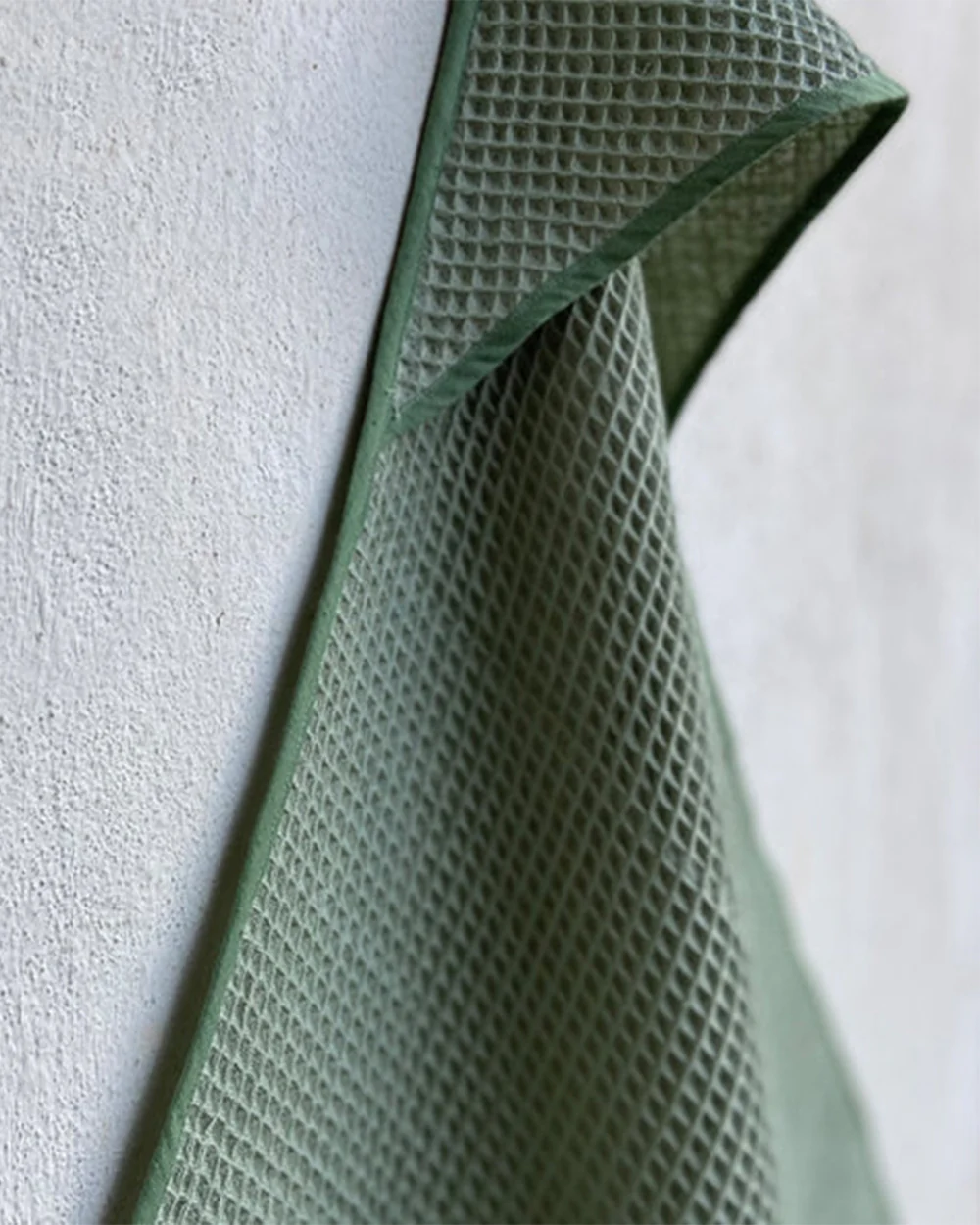 Whitewater Kids Hooded Bath Towel-Organic Handwoven Waffle-Mint - Image 4