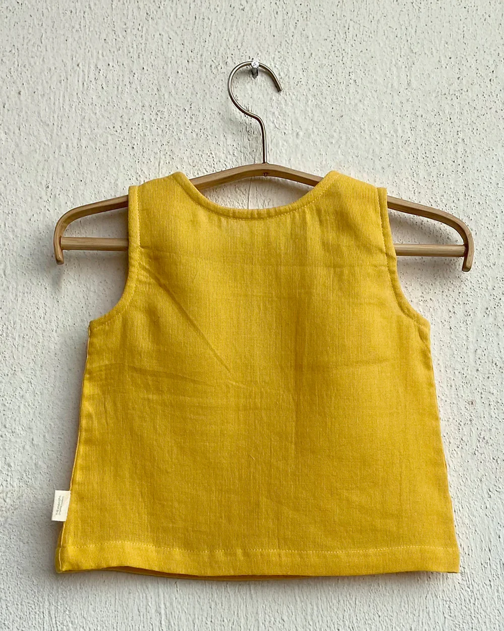 Whitewater Kids Yellow & Indigo Jhabla Set-Zoo Print-100% Organic Cotton-For Infants - Image 3