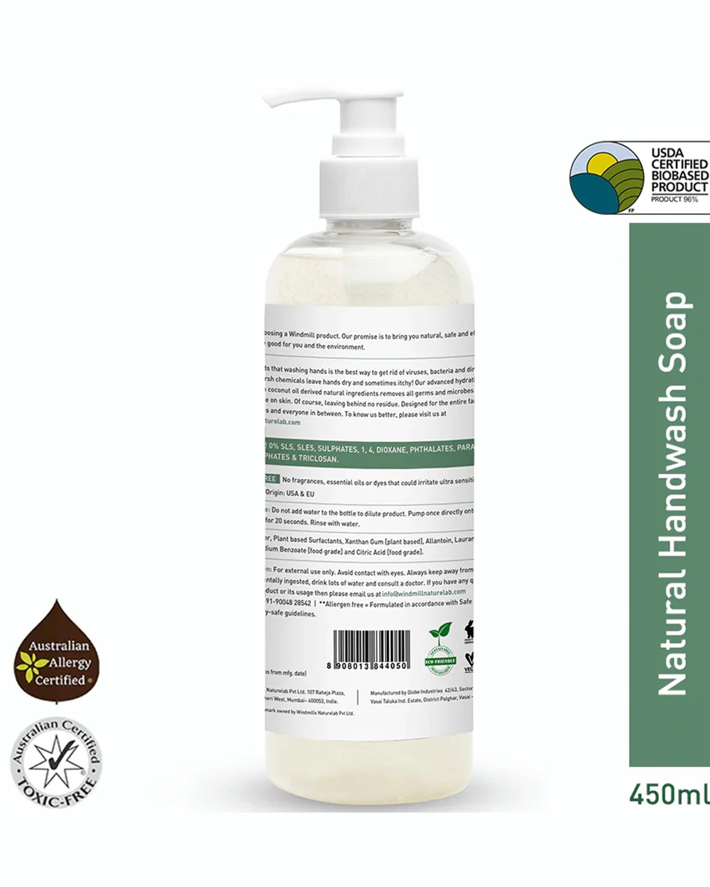 Windmill Baby Natural Fragrance Free Baby Handwash - Image 5