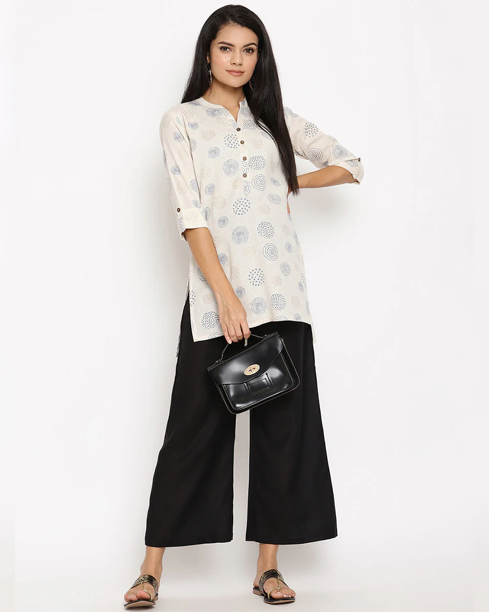 Wobbly Walk Black Maternity Pant-Solid Color-Linen-Loose Fit-Bump Friendly - Image 5
