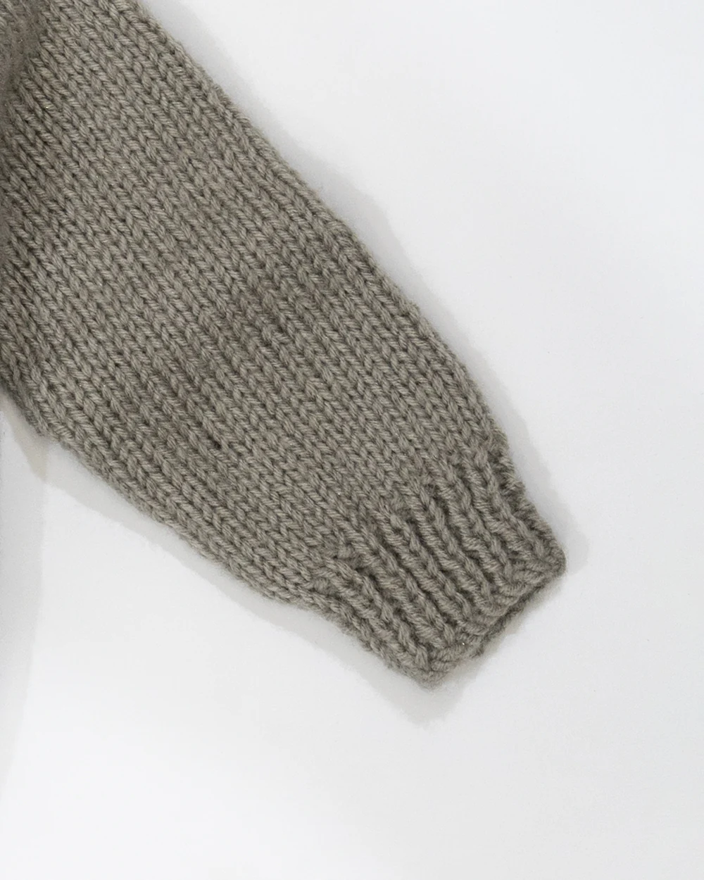 Woonie Grey Sweater-Embroidered-Acrylic Handmade-For Infants - Image 4