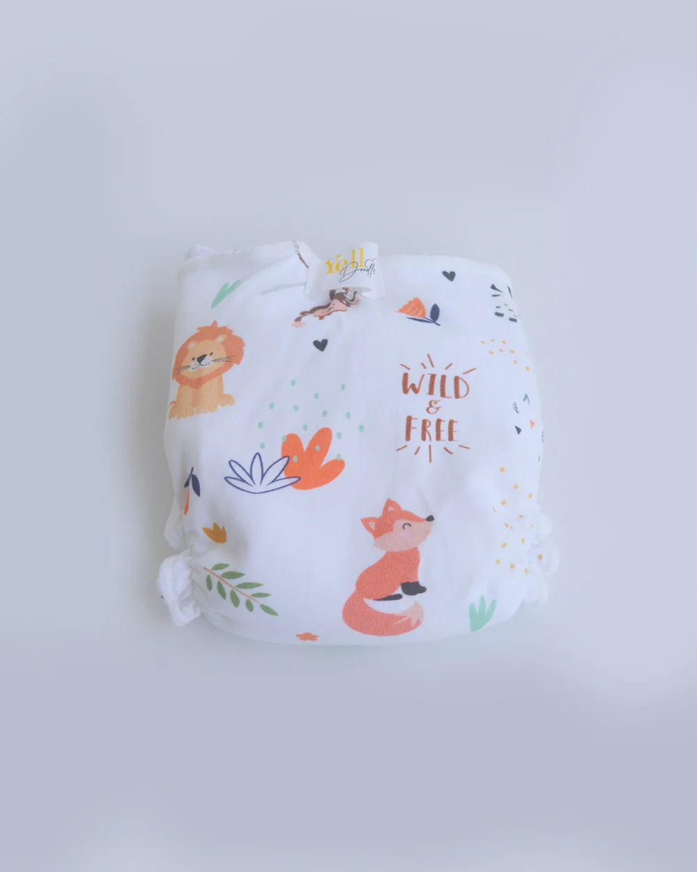 Yellow Doodle All Colours Dry Cloth Nappy-100% Premium Organic Cotton-Washable & Reusable-Pack of 5 - Image 5