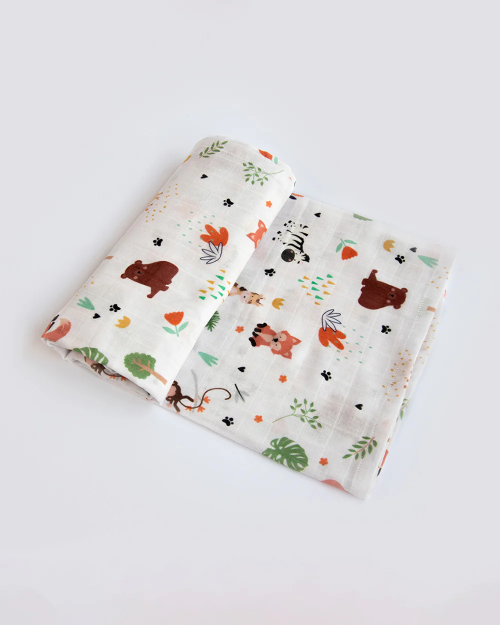 Yellow Doodle Baby Animal Swaddle-100% Organic Cotton Muslin-Infant Wraps - Image 3
