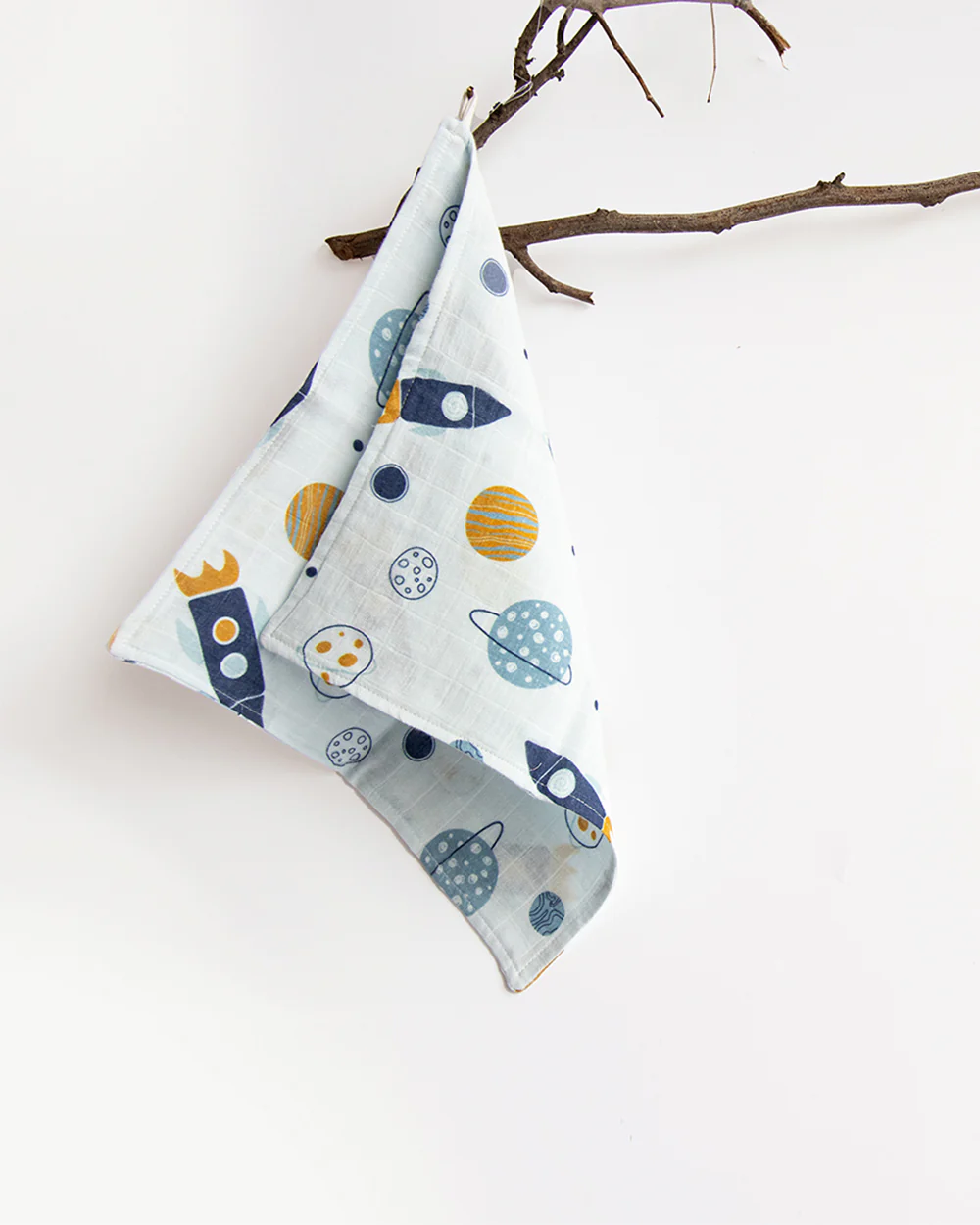 Yellow Doodle Organic Muslin Wipes-Set of 6 Wash Cloths-Lil Travellers-For Infants - Image 6