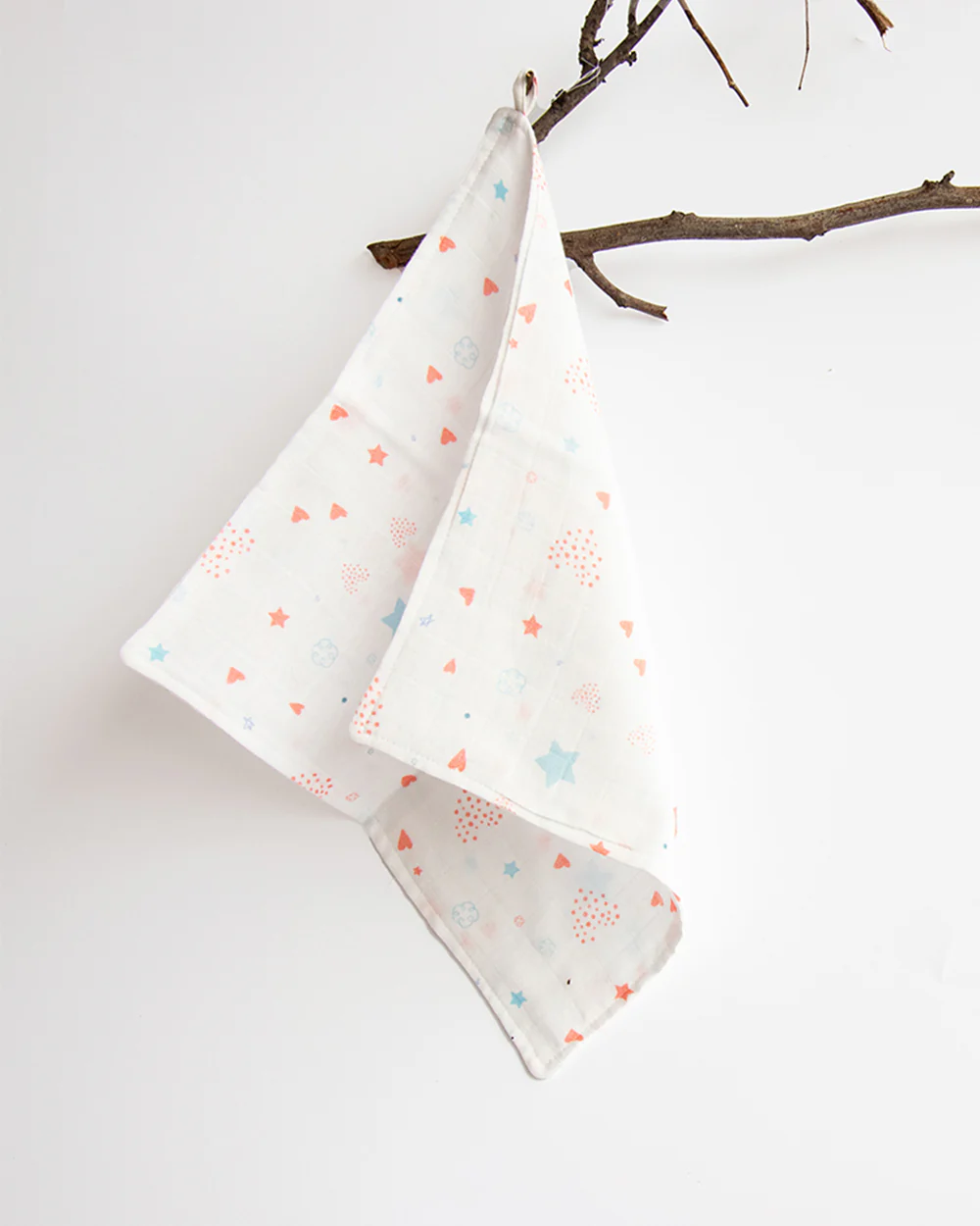Yellow Doodle Organic Muslin Wipes-Set of 7 Wash Cloths-Doodle Love-For Infants - Image 5