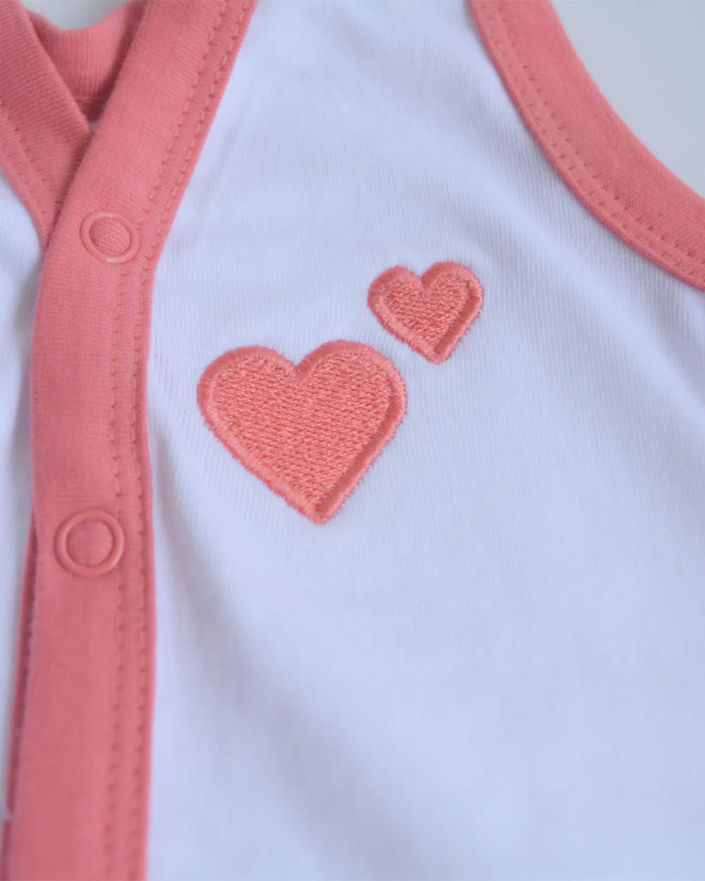 Yellow Doodle Red Hearts Nappy & Vest-Organic Cotton-Set of 4-For Infants - Image 5