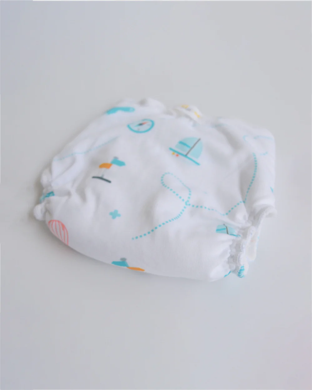 Yellow Doodle Red Hearts Nappy & Vest-Organic Cotton-Set of 4-For Infants - Image 6